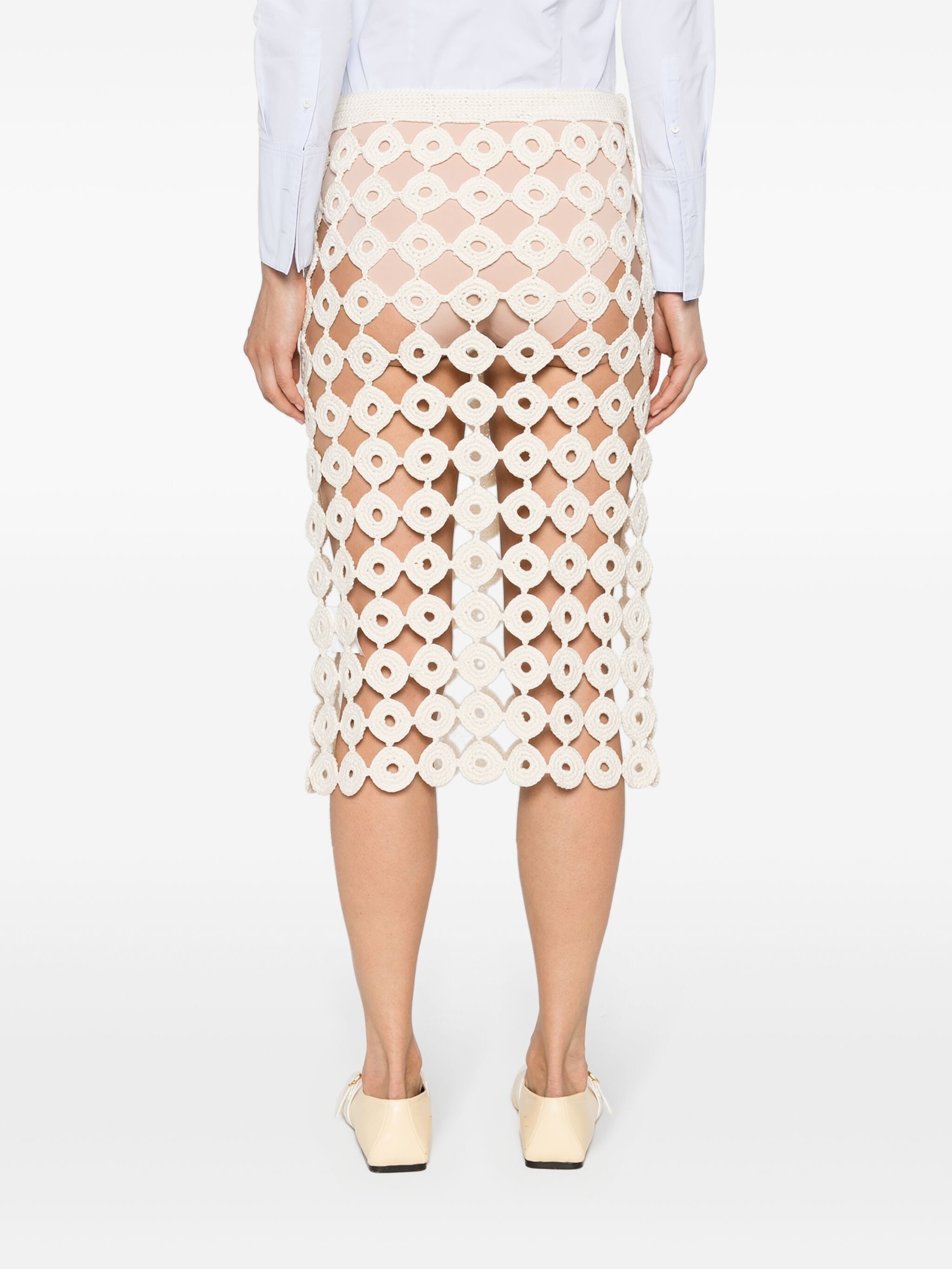 [Wales Bonner] Midi skirt SS24 WS24KN36CO18099