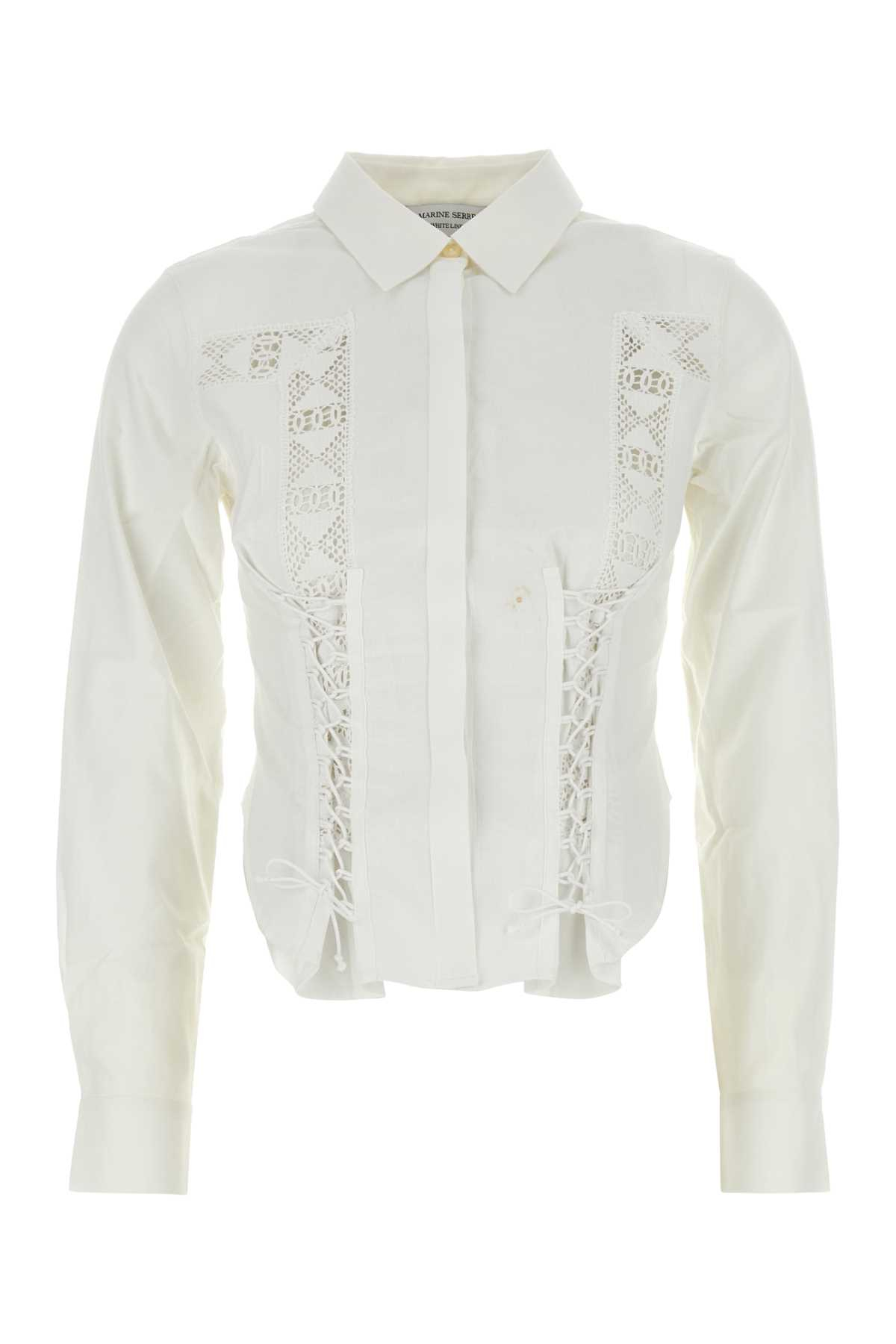 [MARINE SERRE] Shirts Long Sleeve FW24 WSI018AUWOV0007 WH10