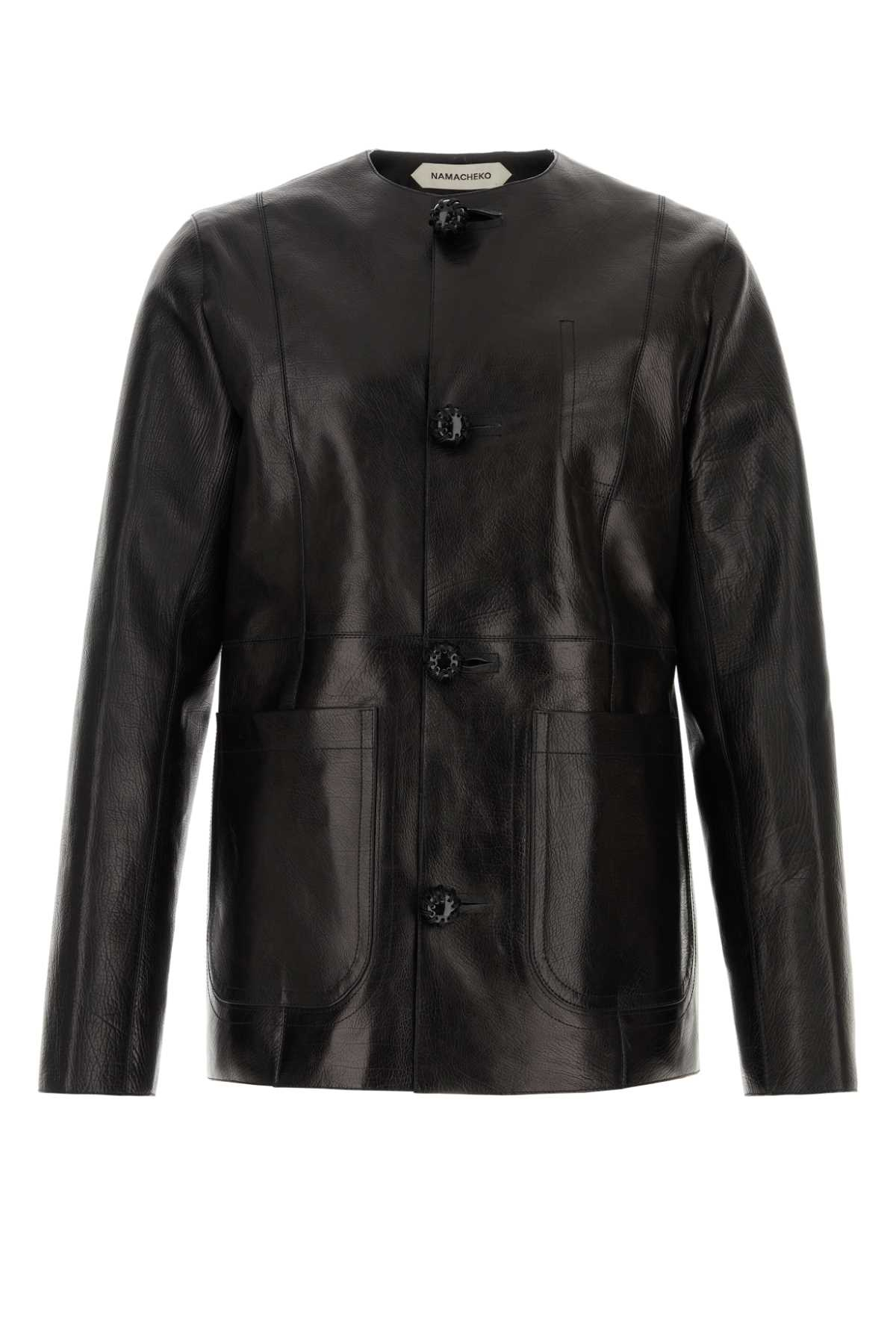 [Namacheko] Leather Jacket FW24 NW24310LN63009999 BLACK