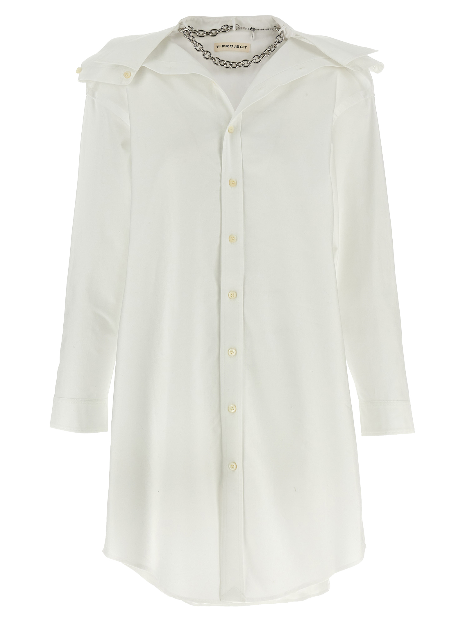 [Y/Project] Long sleeve dress FW24 101DR004EVERGREENWHITE