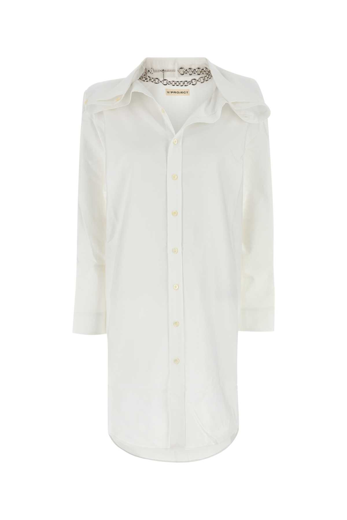 [YPROJECT] Long sleeve dress FW24 101DR004F548 EVERGREENWHITE