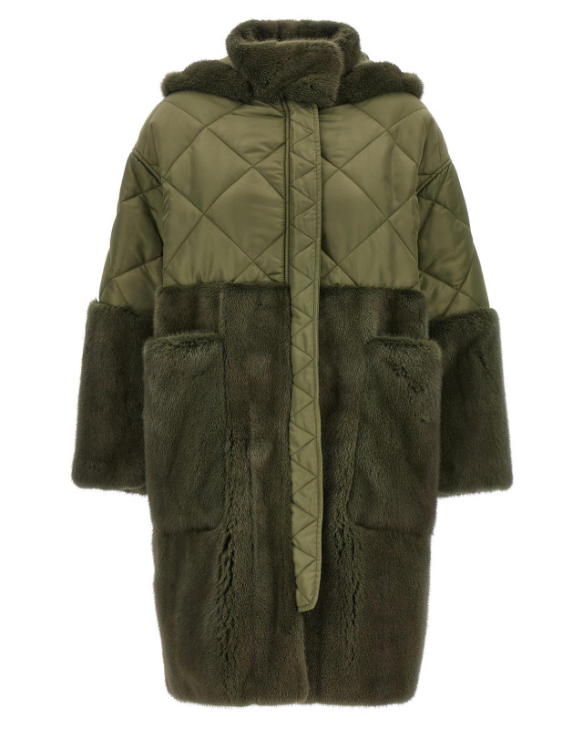 [Blancha] Fur Jacket FW24 24101510MILITARE