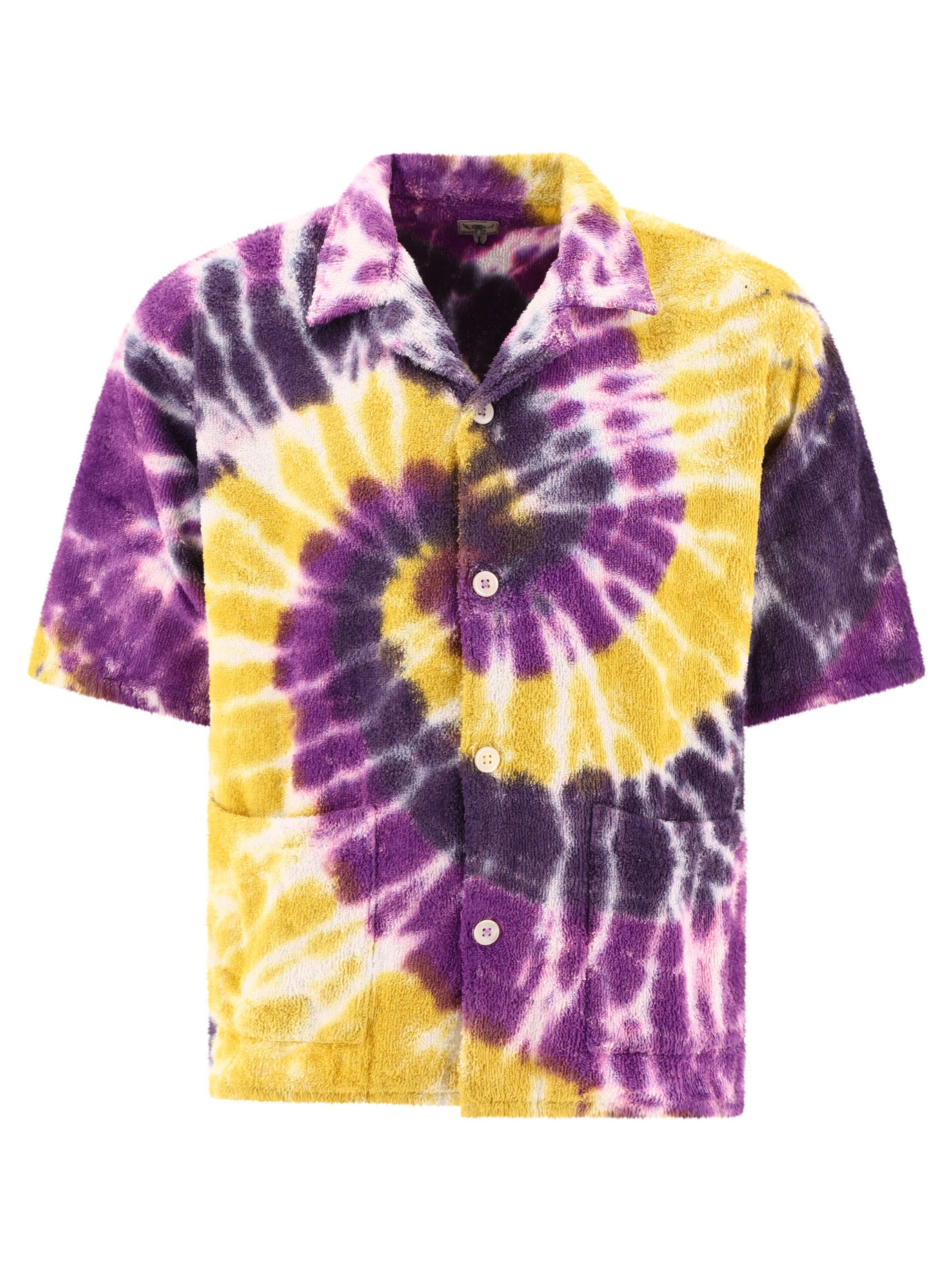 [South2 West8] Shirts Short Sleeve SS24 OT515B-YELLOW/PURPLE