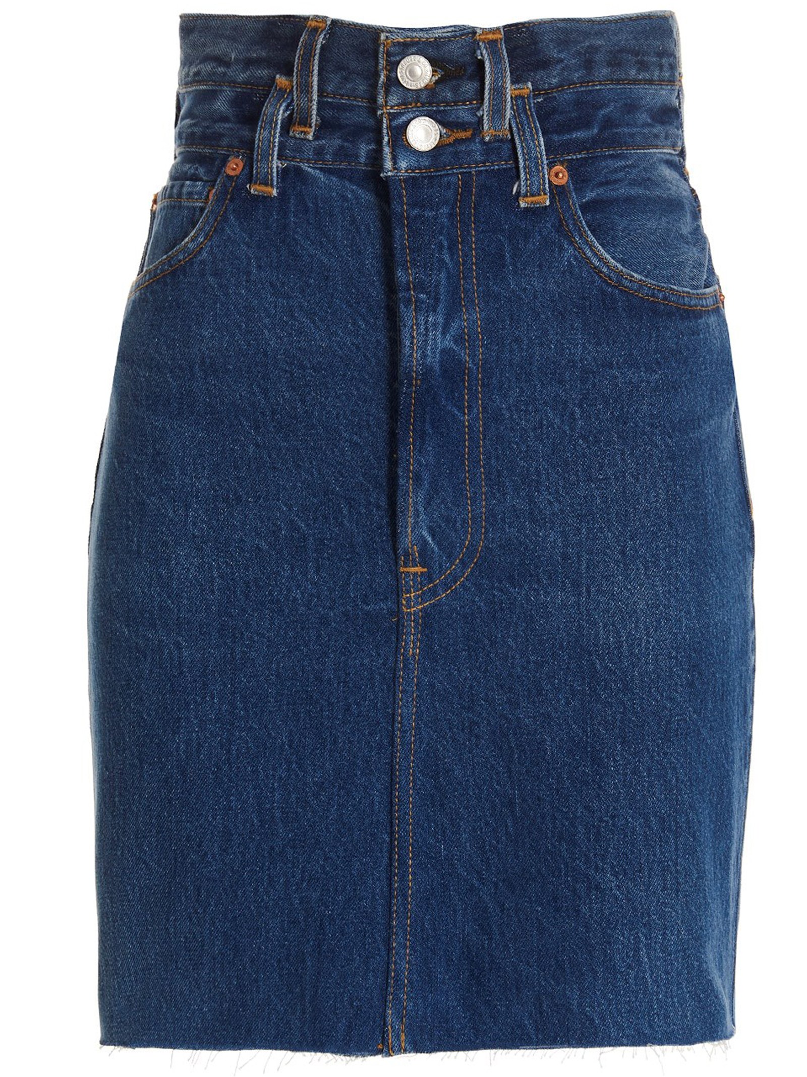 [Re/Done] Midi skirt SS23 00105WPENSKTINDIGO