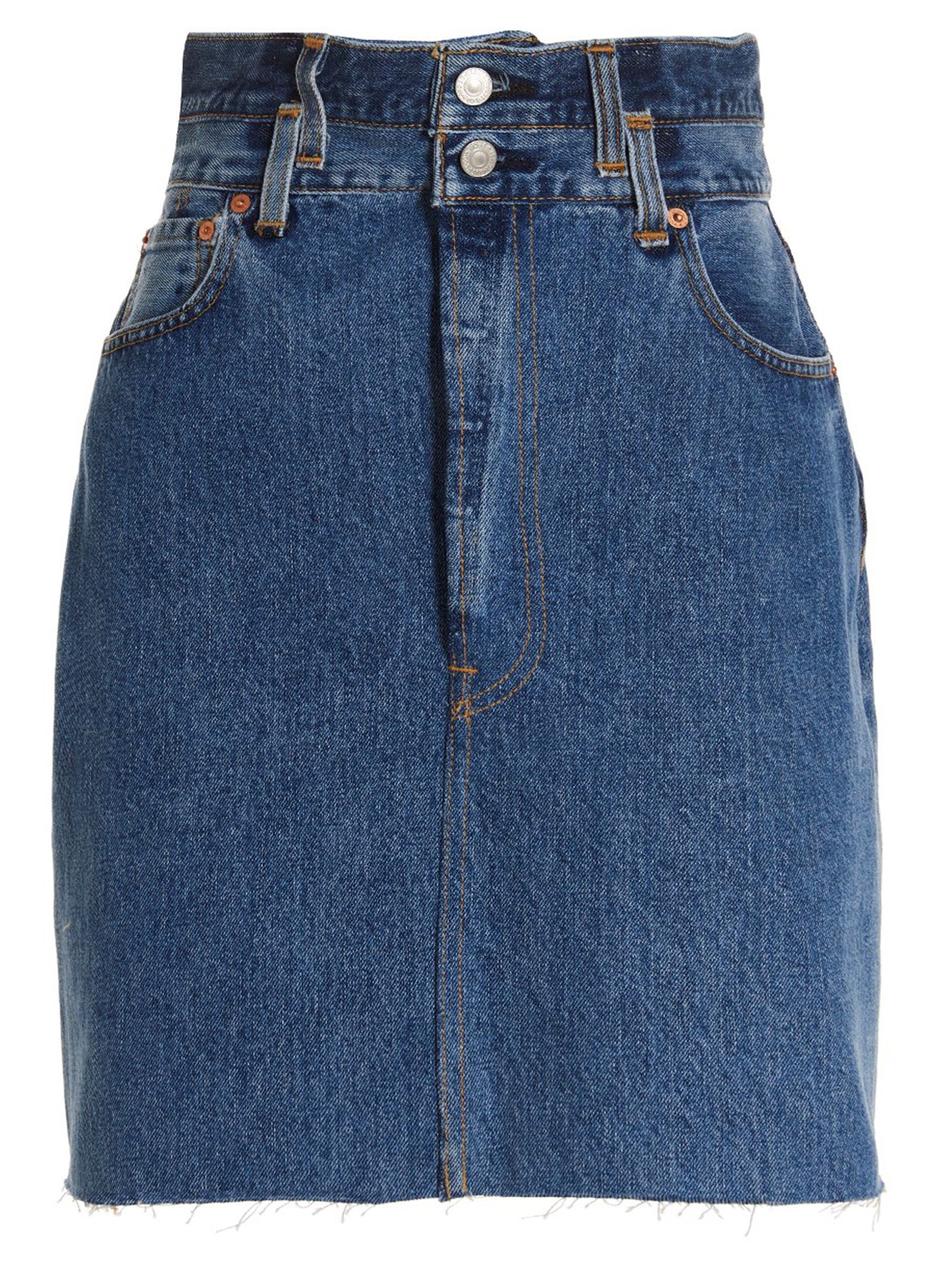 [Re/Done] Midi skirt SS23 00105WPENSKTINDIGO