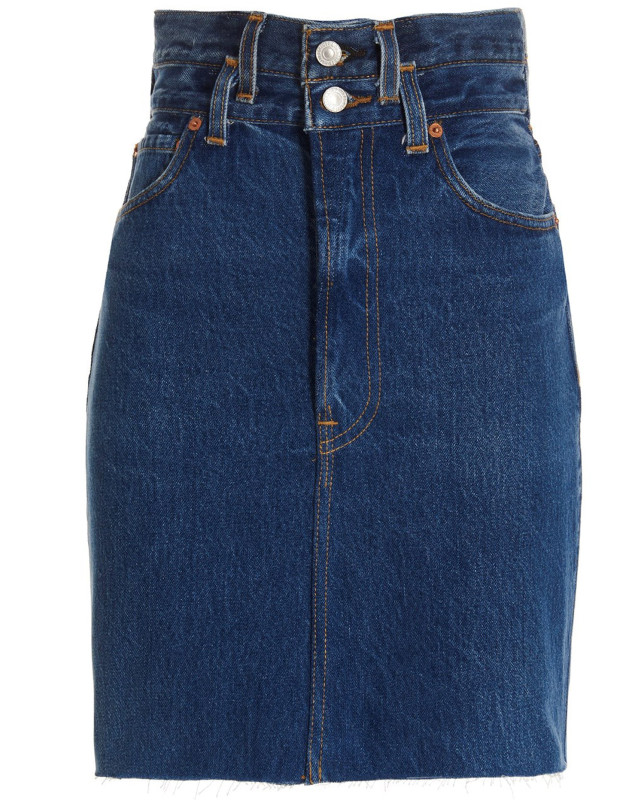 [Re/Done] Midi skirt SS23 00105WPENSKTINDIGO
