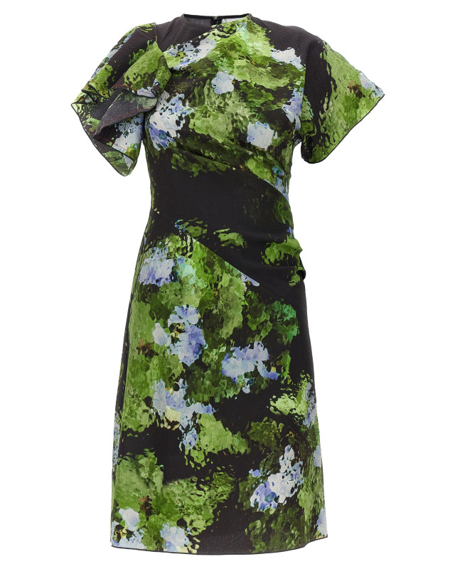 [VICTORIA BECKHAM] Short sleeve dress SS24 1124WDR005199ABLACKFROST