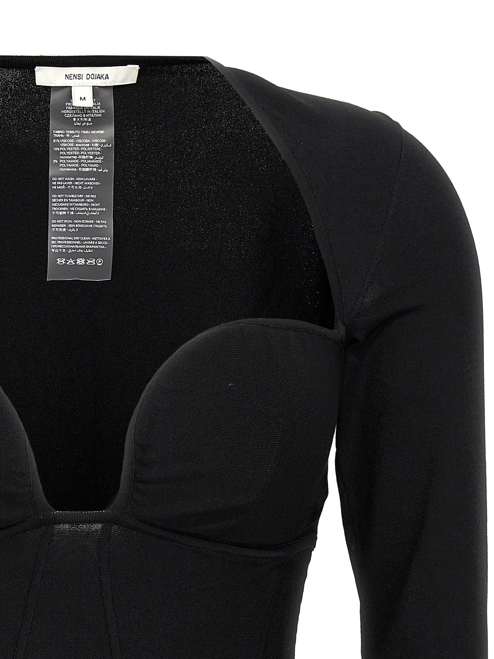 [Nensi Dojaka] T-shirts Long Sleeve FW24 NDAW24KT061BLACK