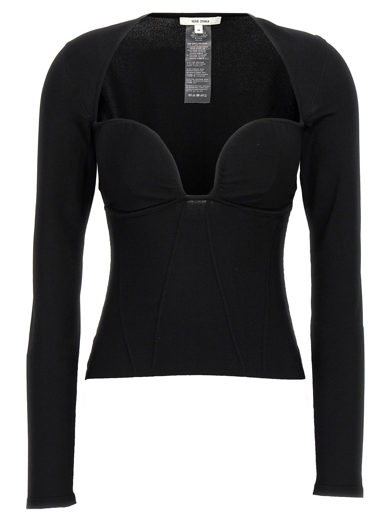 [Nensi Dojaka] T-shirts Long Sleeve FW24 NDAW24KT061BLACK