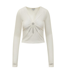 [COLLINA STRADA] T-shirts Long Sleeve SS23 XX3198 SHEERSRUCKER