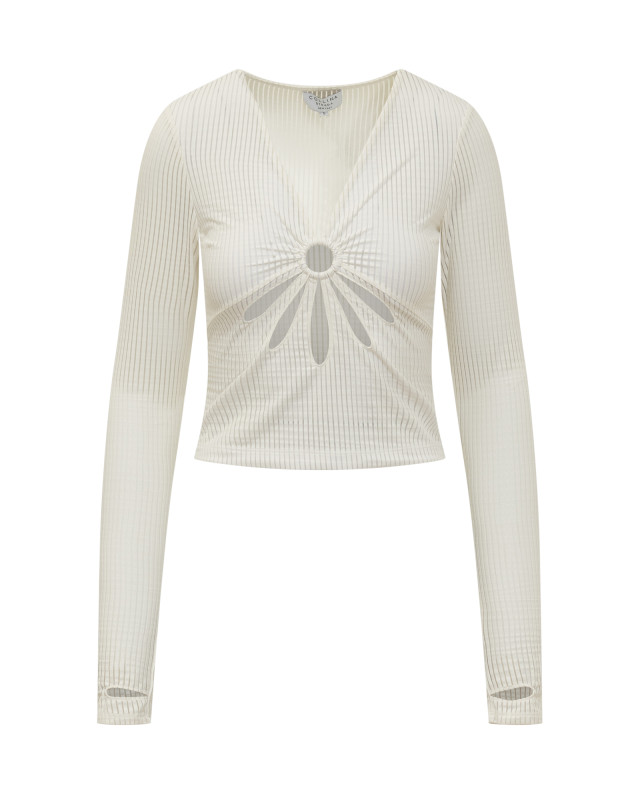 [COLLINA STRADA] T-shirts Long Sleeve SS23 XX3198 SHEERSRUCKER