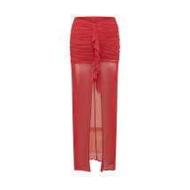 [DE LA VALI] Long skirt SS24 SS24DS1546 RED