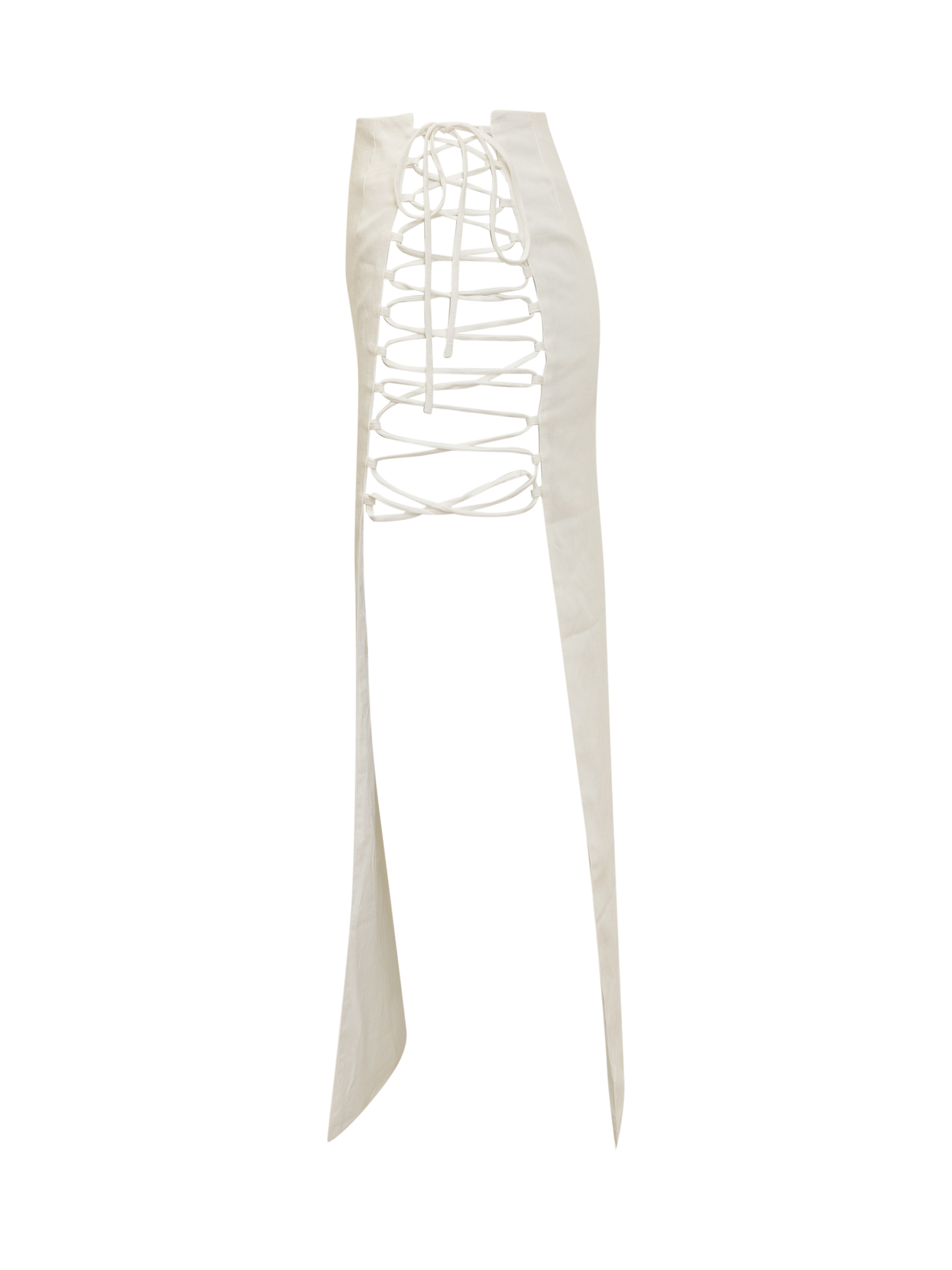 [DE LA VALI] Midi skirt SS23 DS937 WHITE