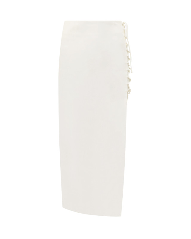 [DE LA VALI] Midi skirt SS23 DS937 WHITE