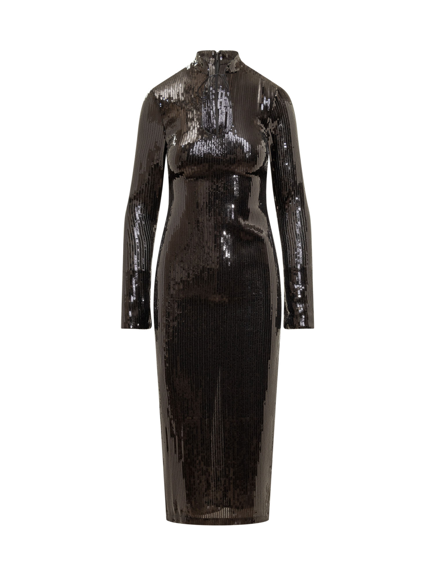 [DE LA VALI] Long sleeve dress FW23 AW23DS1317 BLACK