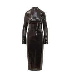 [DE LA VALI] Long sleeve dress FW23 AW23DS1317 BLACK