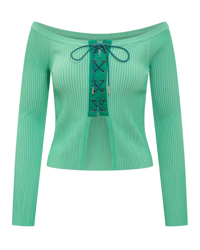 [ANDERSSON BELL] T-shirts Long Sleeve SS23 ATB877W GREEN