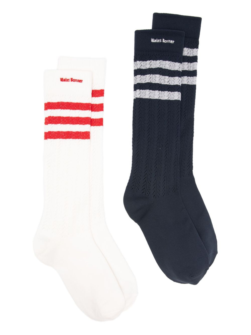 [Wales Bonner] Socks FW25 KB2324CWHITE/NBROWN