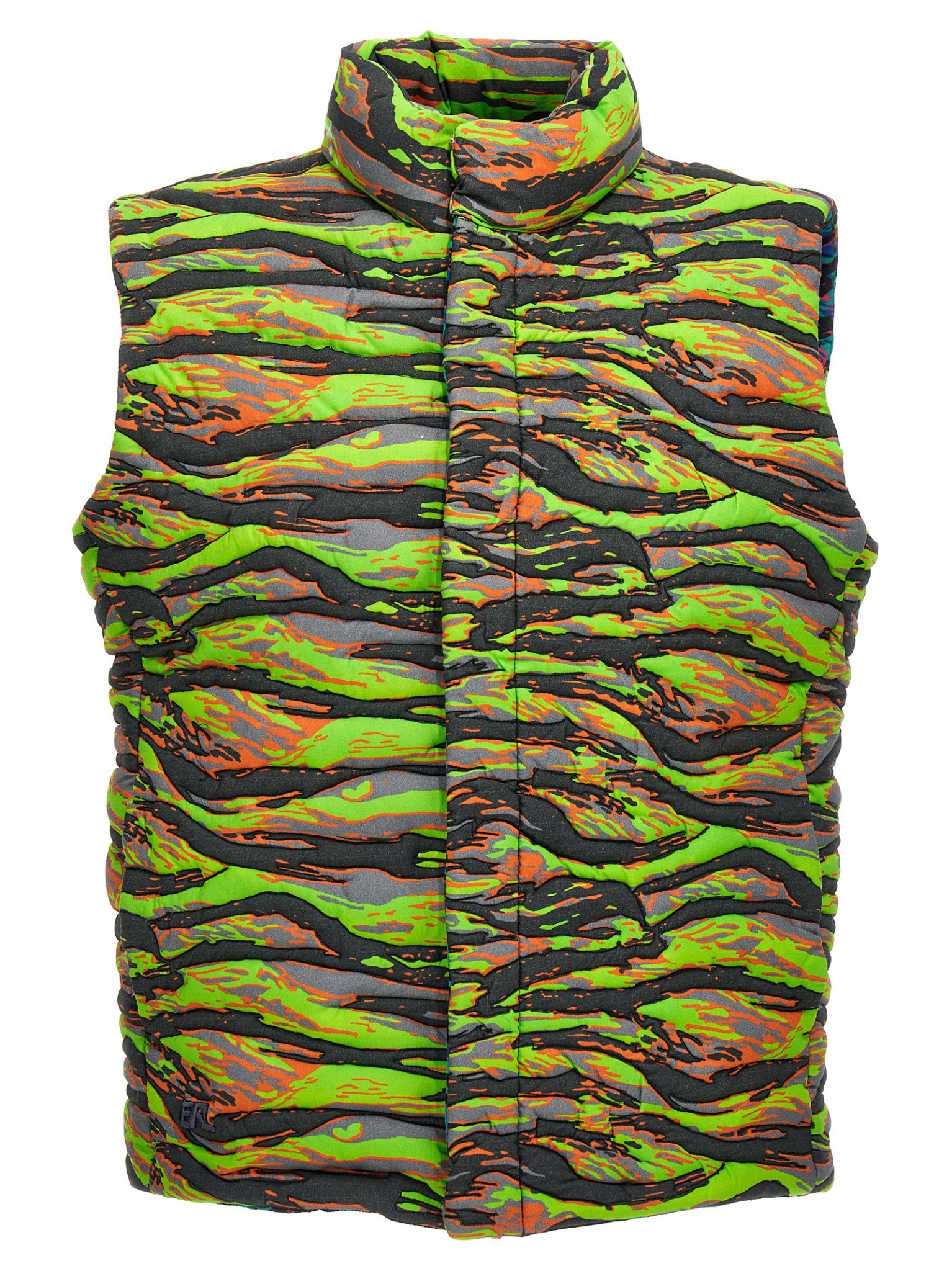 [ERL] Down Vest SS23 ERL06J007GREENRAVECAMO