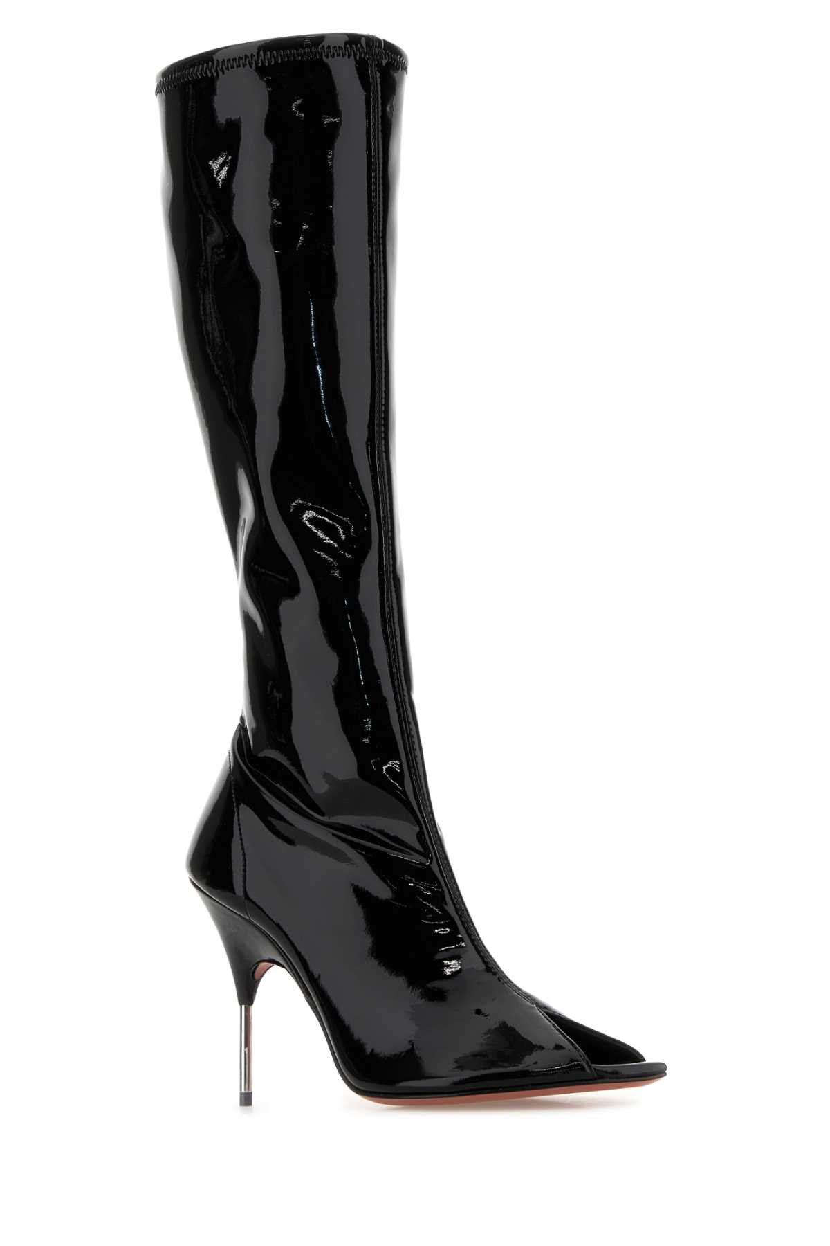 [Amina Muaddi] Long Boots FW25 BRUNASTREHIGHBOOT BLA95PYRH