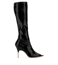 [Amina Muaddi] Long Boots FW25 BRUNASTREHIGHBOOT BLA95PYRH