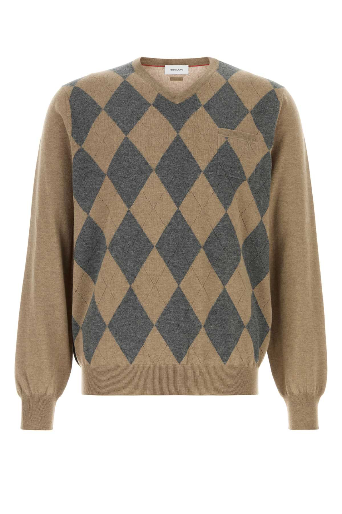 [Salvatore Ferragamo] Knitwear FW25 145152788021 SANMELCHAMEL