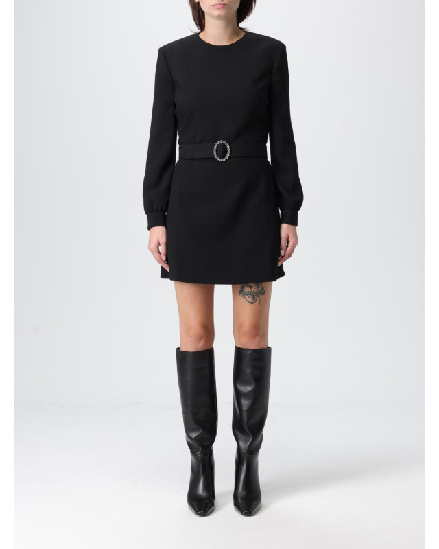 [Saint Laurent] Long sleeve dress FW25 819619Y012W 1000