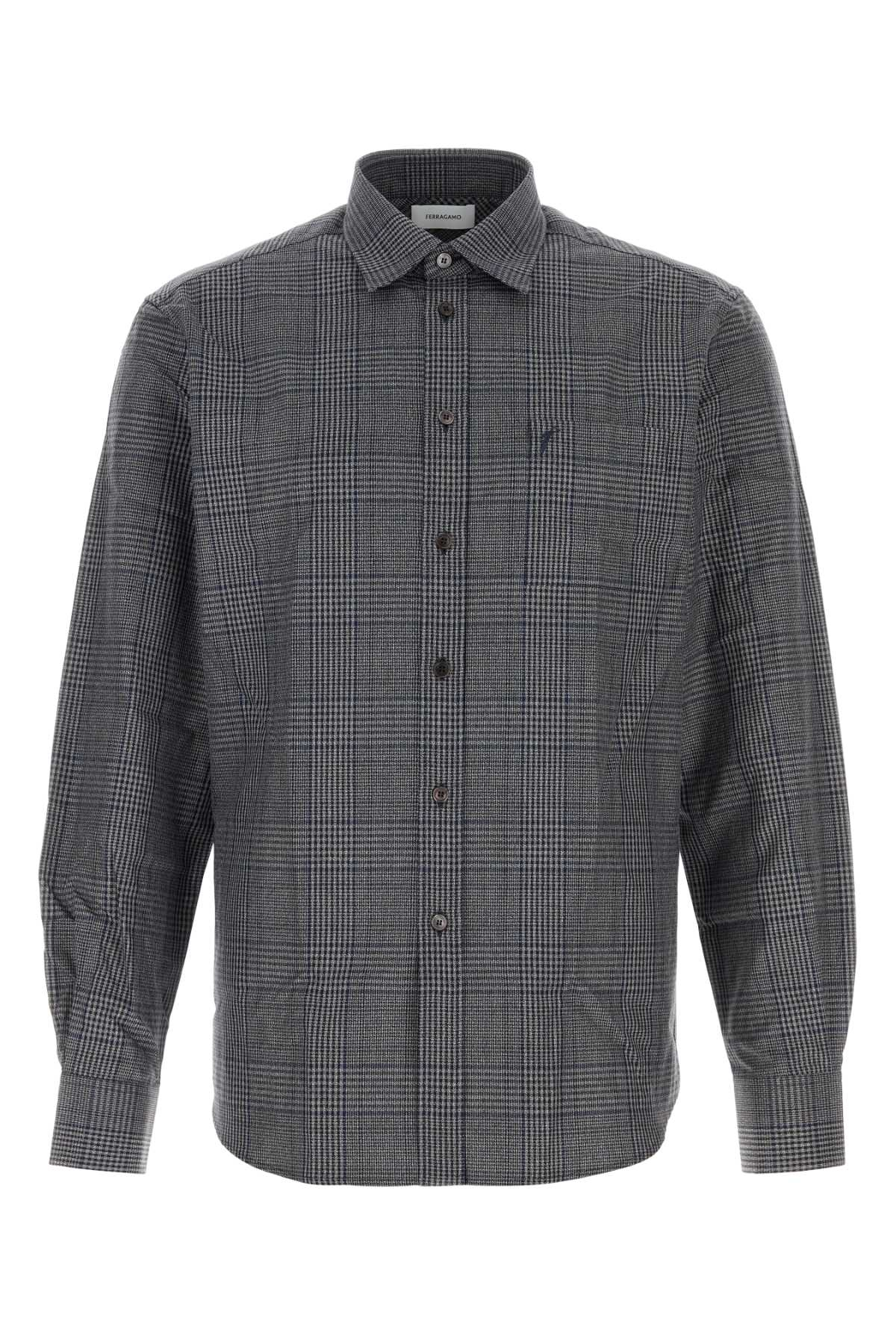 [Salvatore Ferragamo] Shirts Long Sleeve FW25 144966788081 NERONEWNAVY