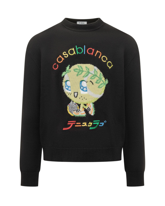 [Casablanca] Knitwear FW25 MAW25KW109901 KAWAII TENNIS