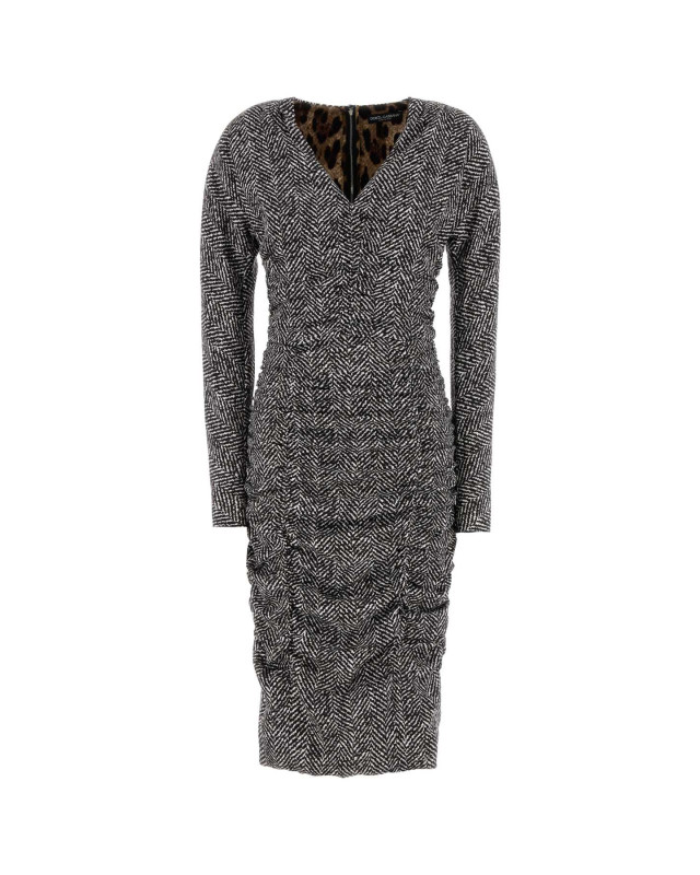 [Dolce & Gabbana] Long sleeve dress FW25 F6TWETFSA70 HH5QS