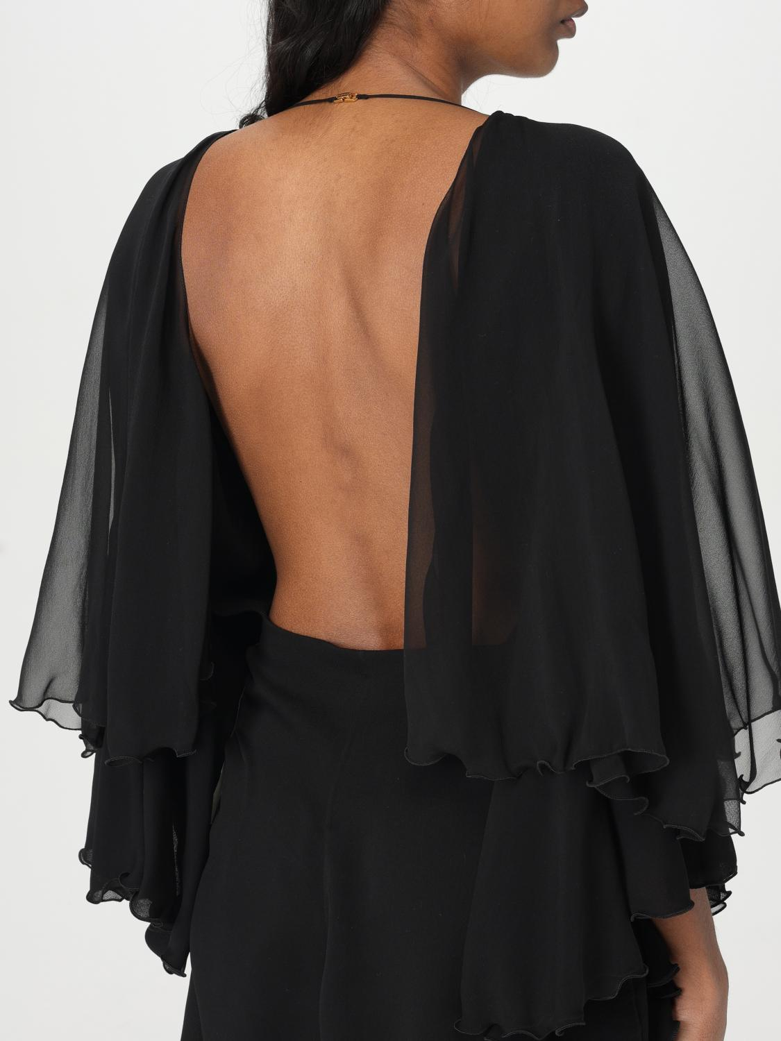 [Saint Laurent] Long sleeve dress FW25 817868Y115W 1000