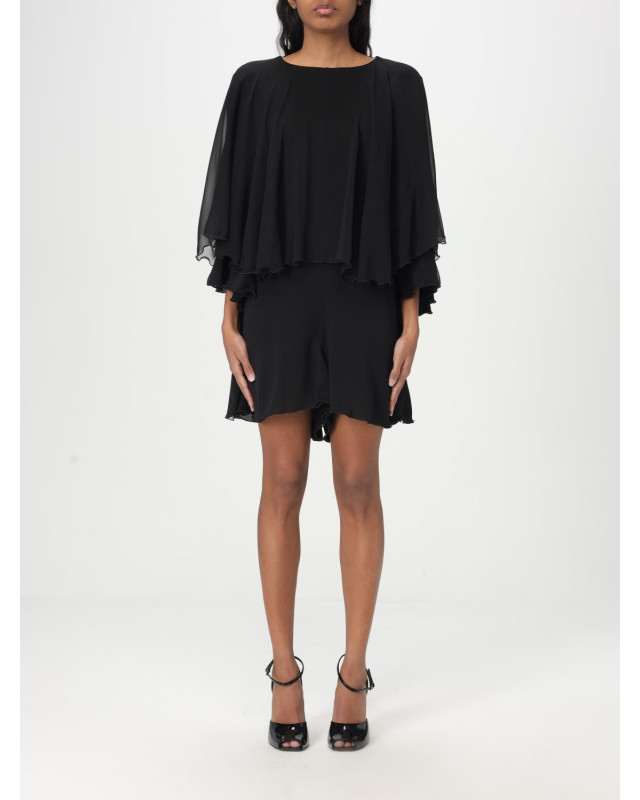 [Saint Laurent] Long sleeve dress FW25 817868Y115W 1000
