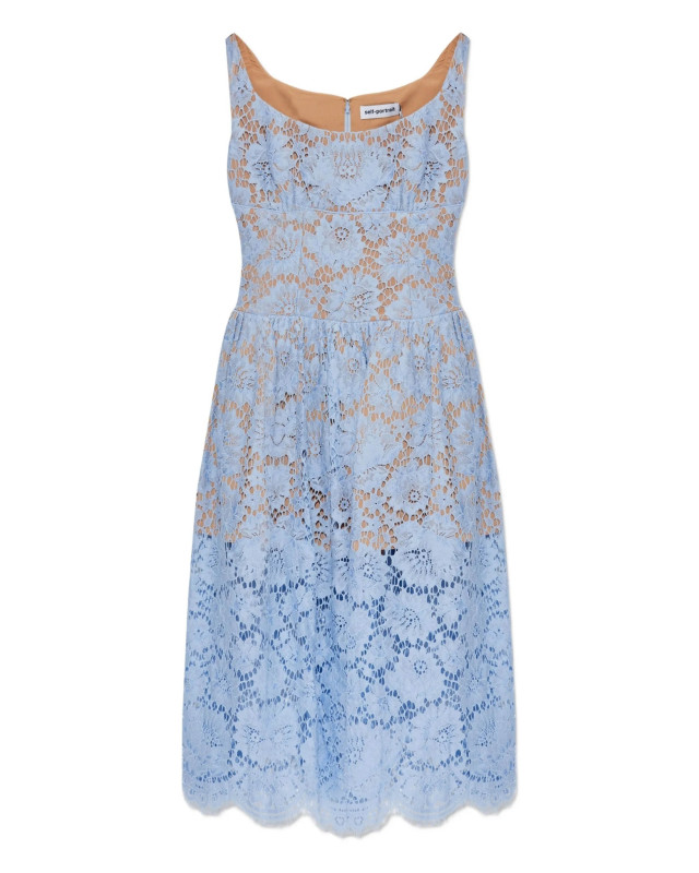 [SELF PORTRAIT] Sleeveless dress FW25 AW25088MABLBLUE