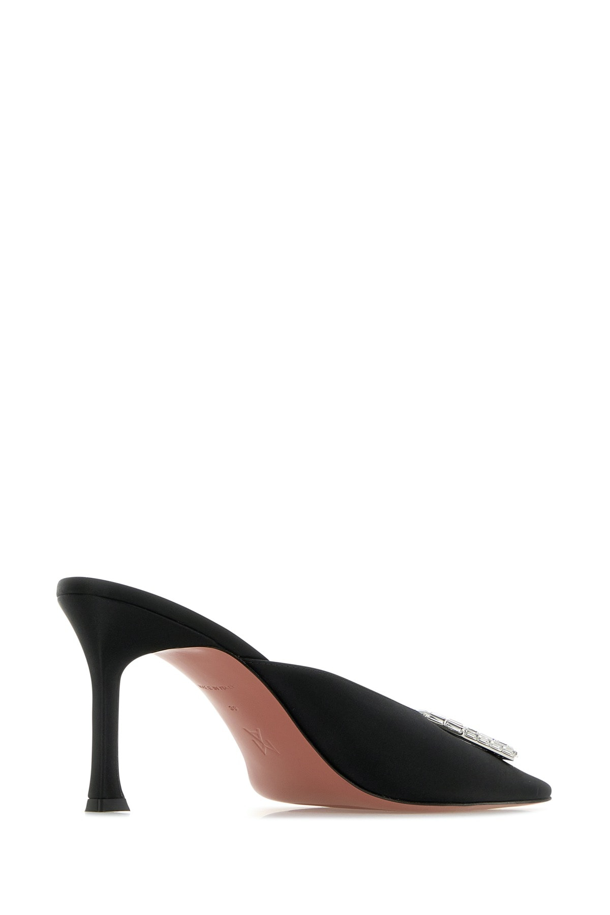 [Amina Muaddi] Pumps FW25 CAMELIAMULE90 BLKWHT