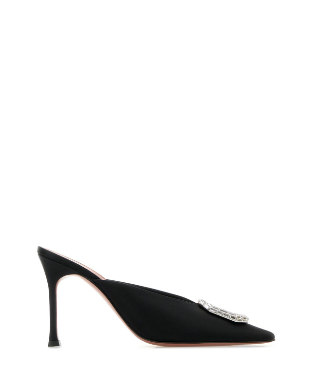 [Amina Muaddi] Pumps FW25 CAMELIAMULE90 BLKWHT