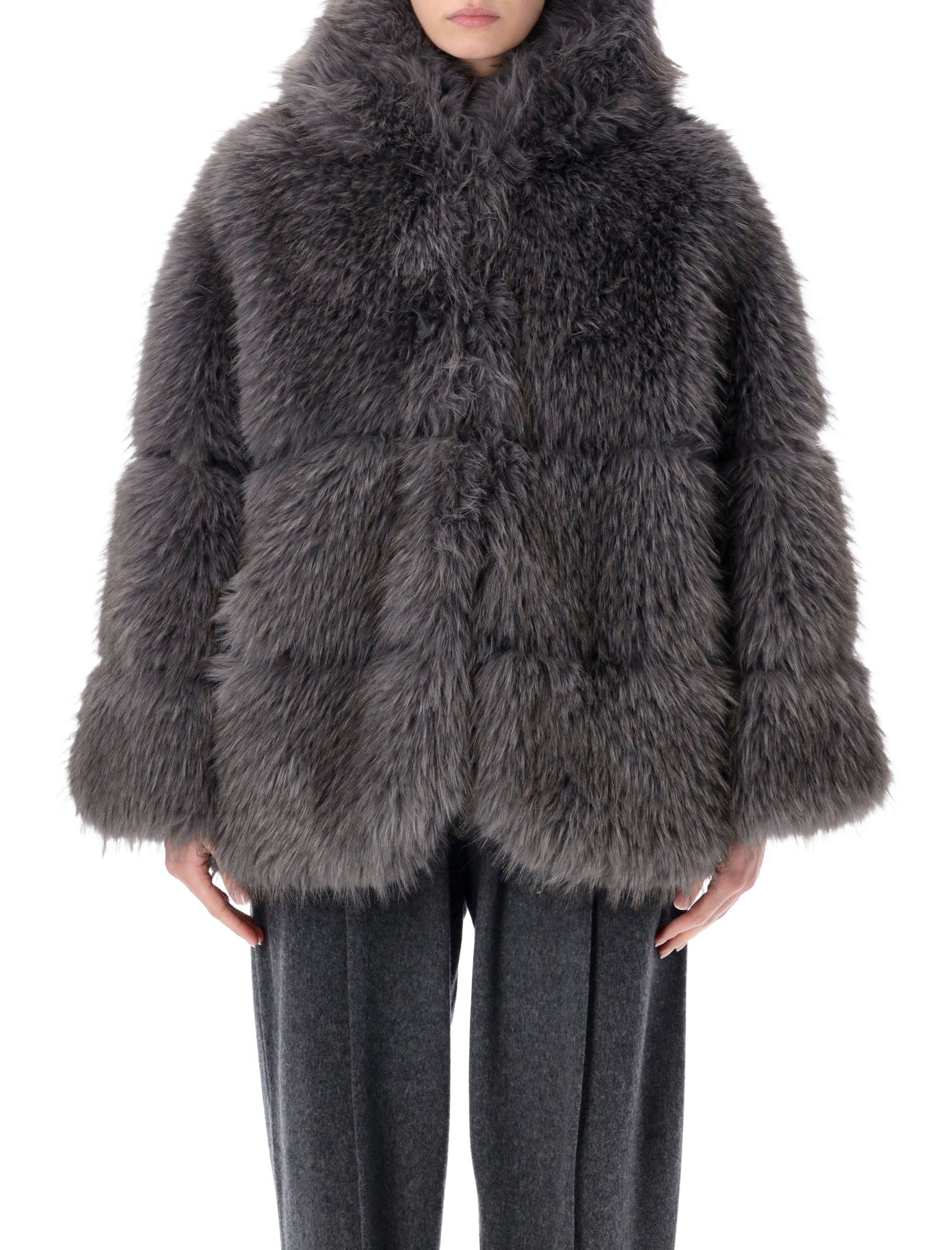 [SWORD] Fur Jacket FW25 SA259038GRISAILLE