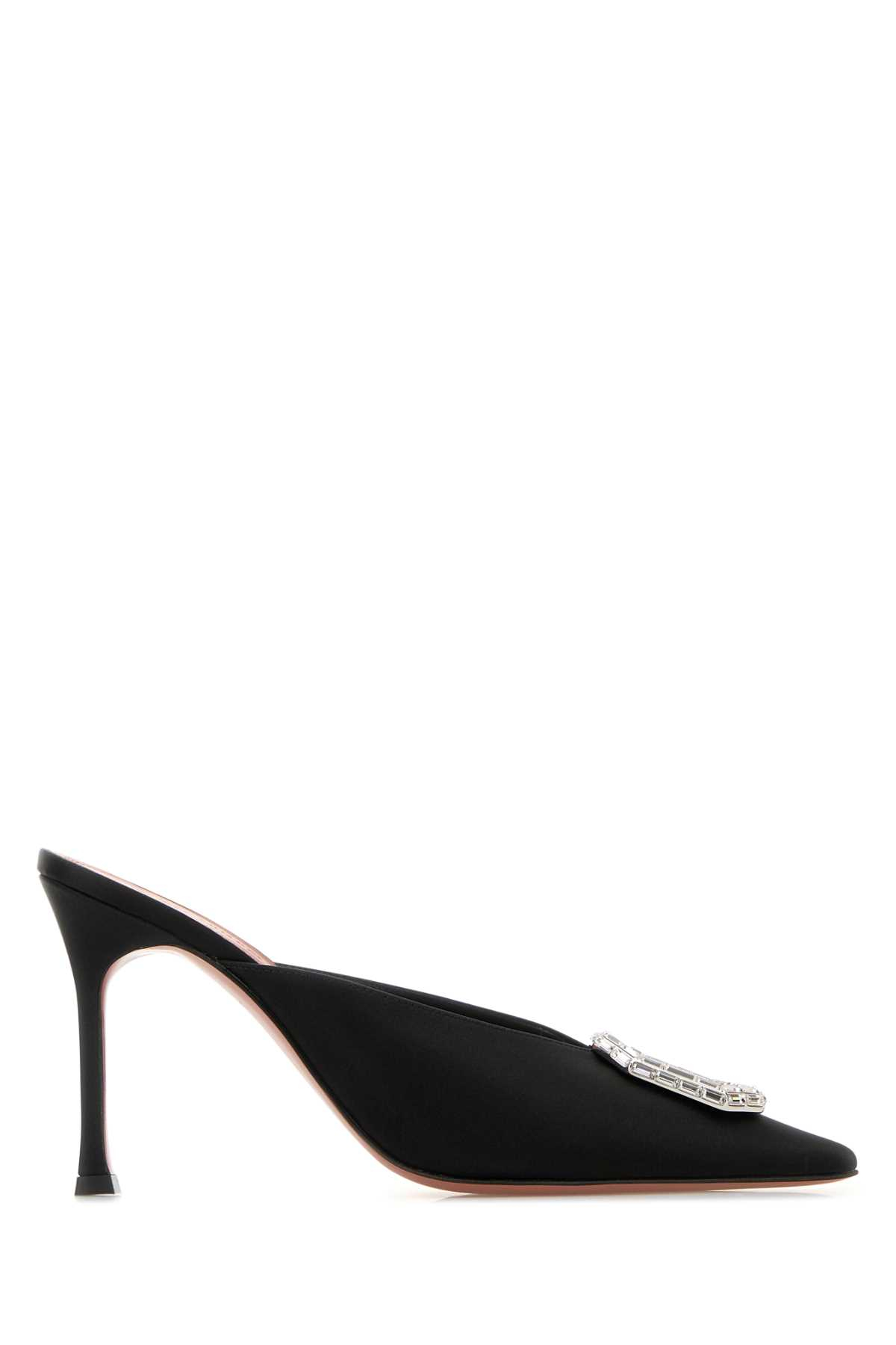 [Amina Muaddi] Sandals FW25 CAMELIAMULE90 BLKWHT