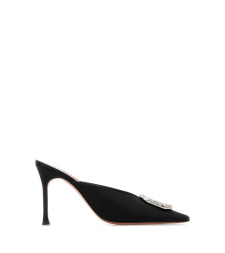 [Amina Muaddi] Sandals FW25 CAMELIAMULE90 BLKWHT
