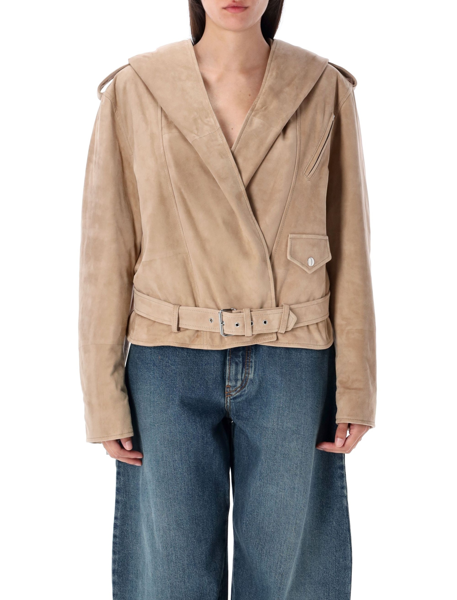 [Alaia] Leather Jacket FW25 AA9V0428L017B120