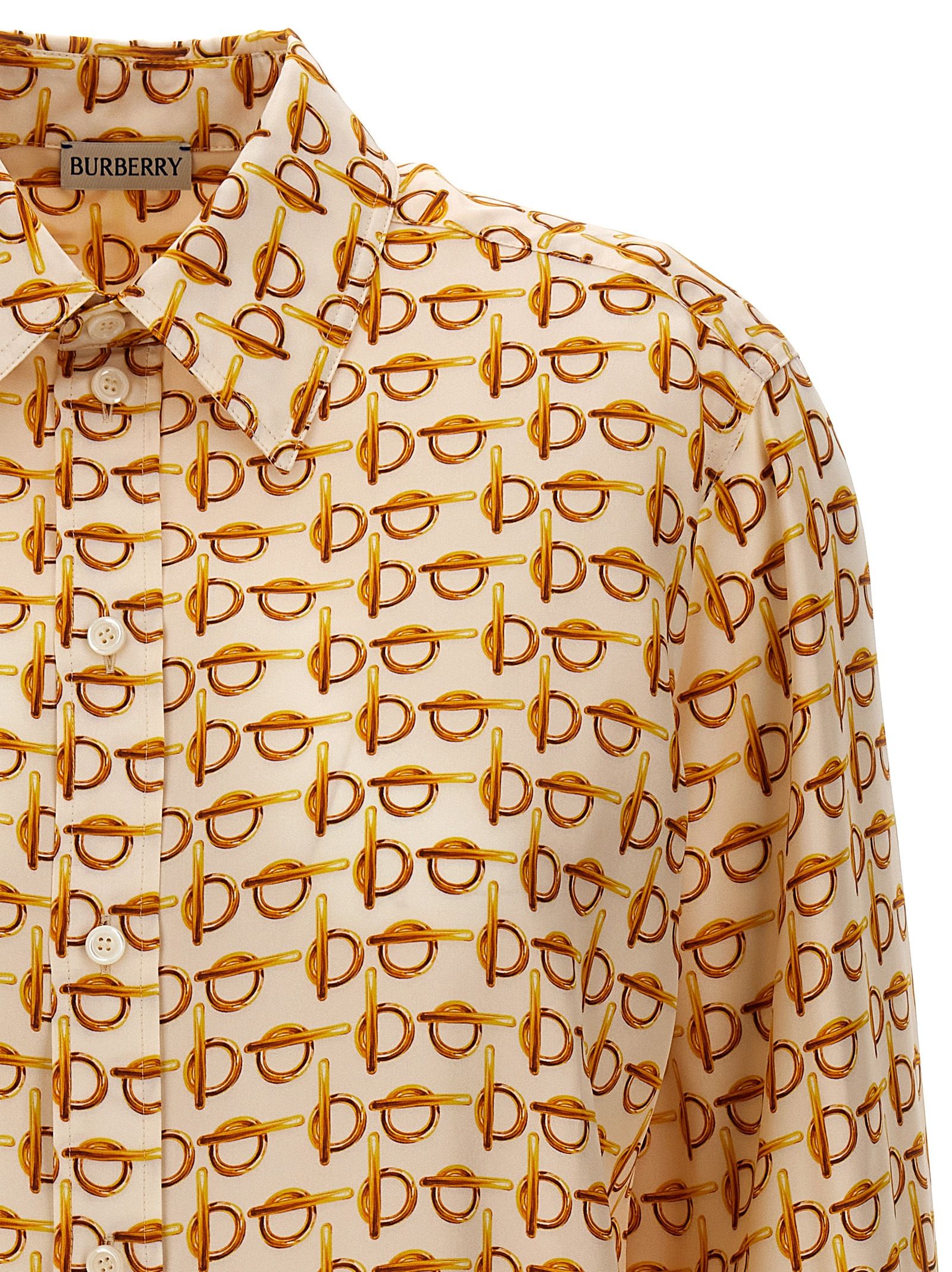 [Burberry] Shirts Long Sleeve SS24 8090731GOLDWHITE