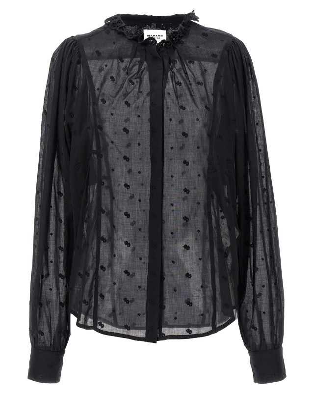 [Marant Etoile] Blouse SS24 24PHT0378FAB1J10E01BK