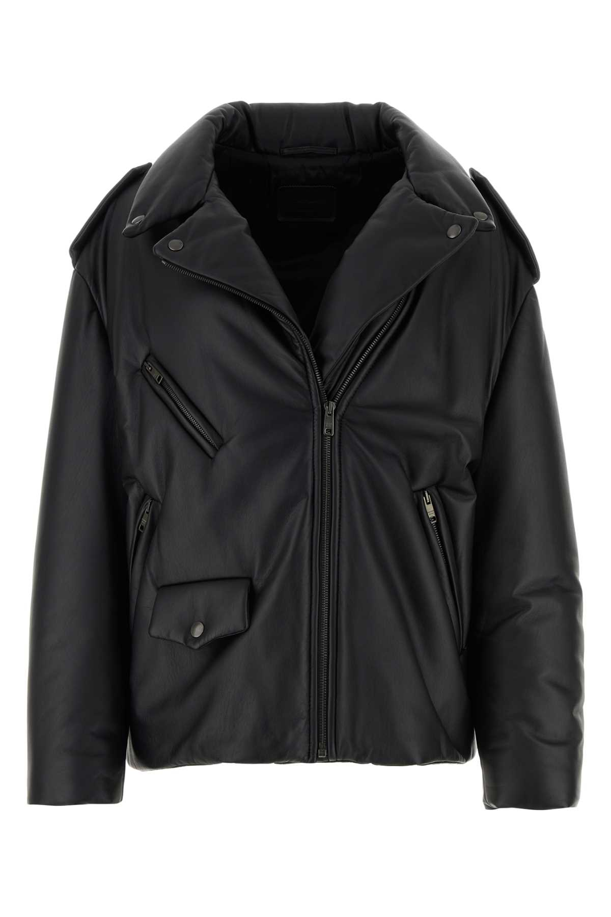[Prada] Leather Jacket SS24 58A049FLY F0002