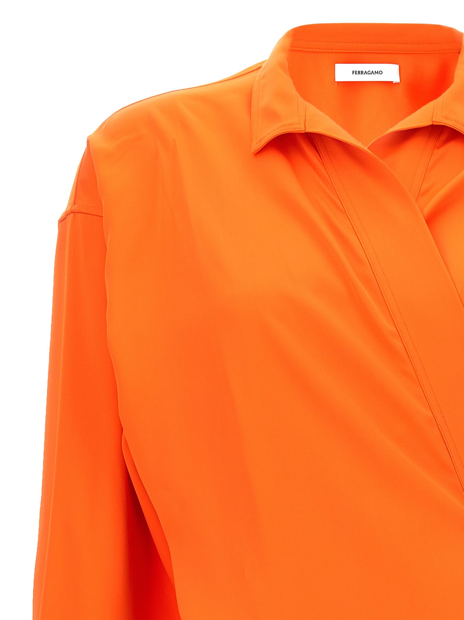 [Ferragamo] Blouse SS24 770456MANDARIN