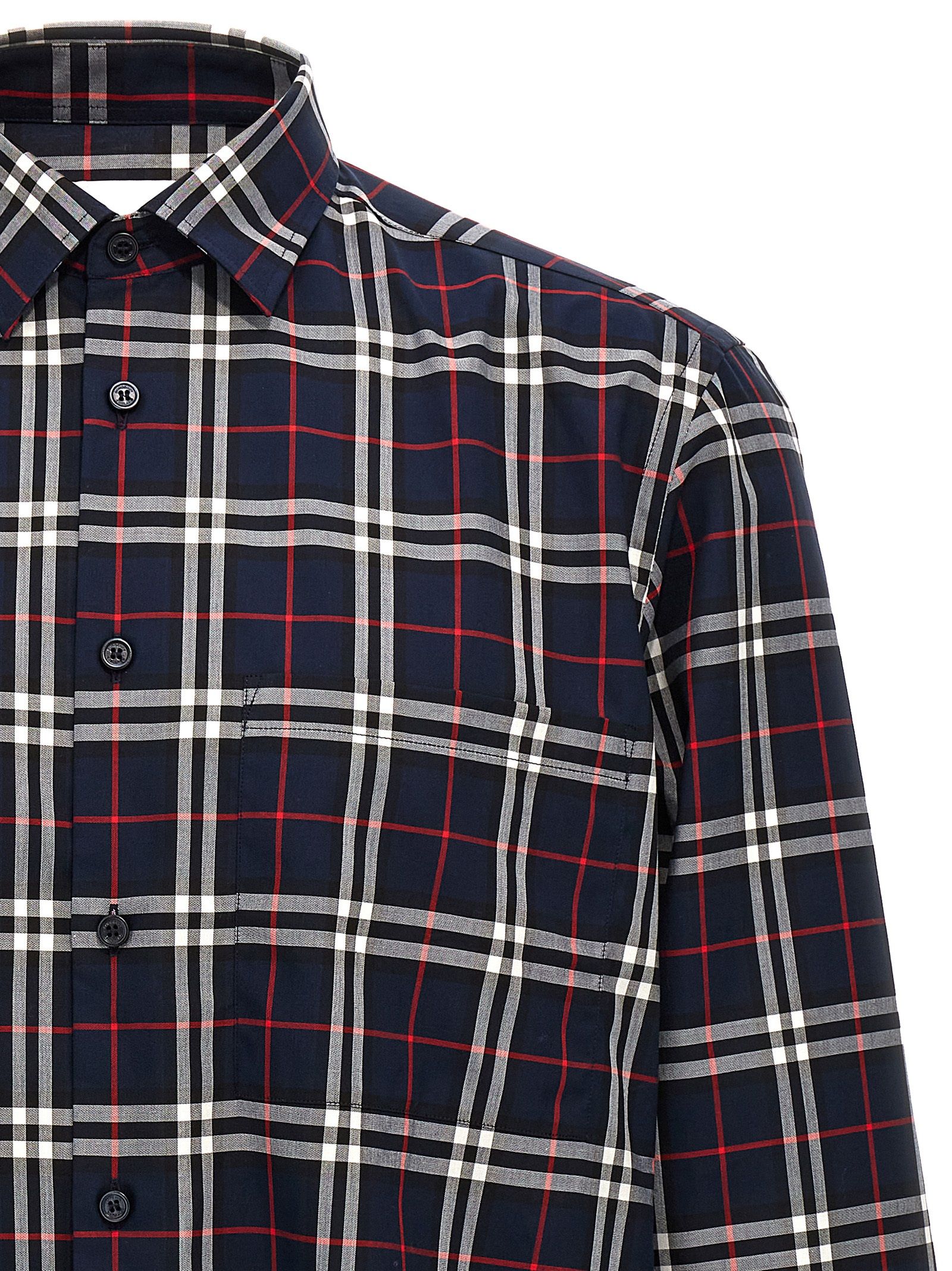 [Burberry] Shirts Long Sleeve SS24 8073220NAVY