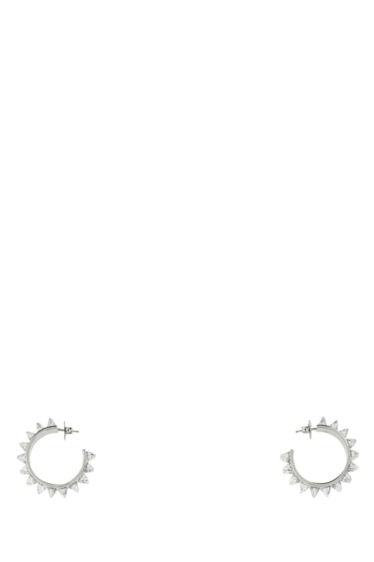 [Amina Muaddi] Earring FW22 KARMAHOOPBIG WHITE&BLACK