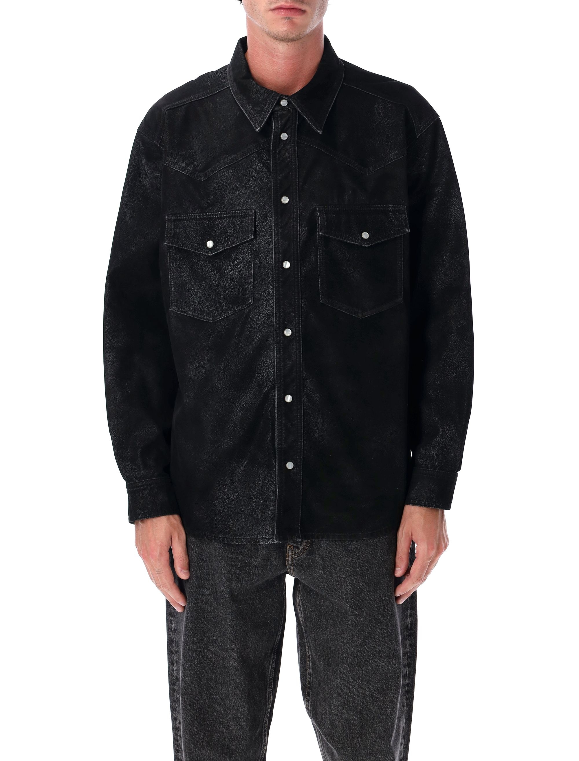 [MARANT] Shirts Long Sleeve FW25 CH0252HAC3B01H01BK