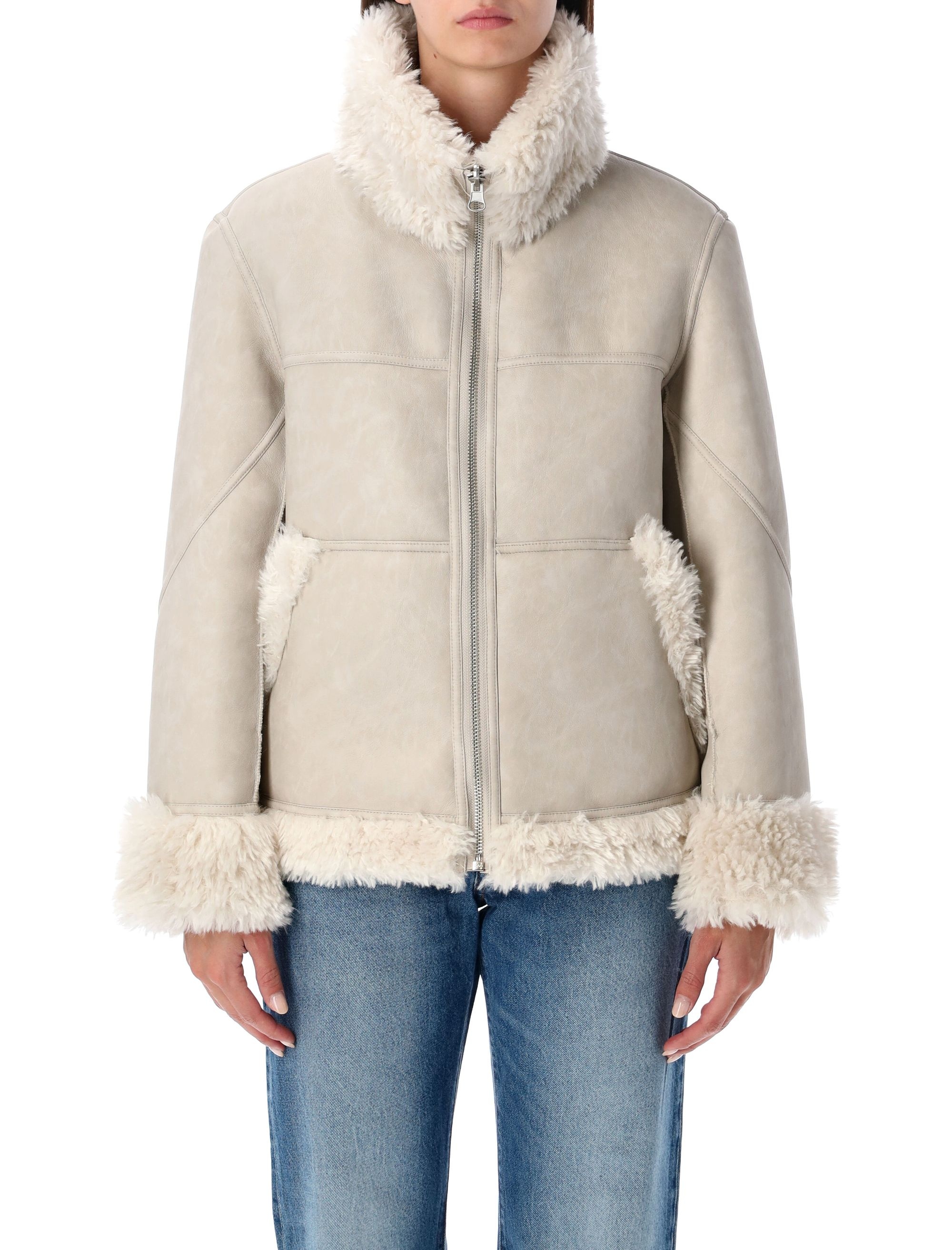 [Urbancode] Fur Jacket FW25 BJ20023CHALKY