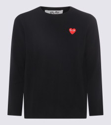 [COMME DES GARCONS PLAY] Sweatshirt CO P1N068BLACK