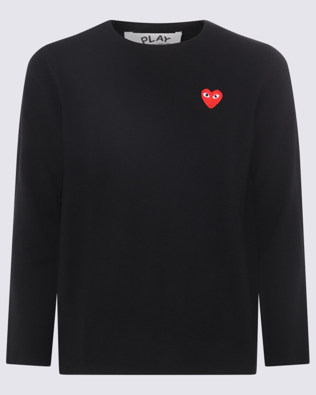 [COMME DES GARCONS PLAY] Sweatshirt CO P1N068BLACK