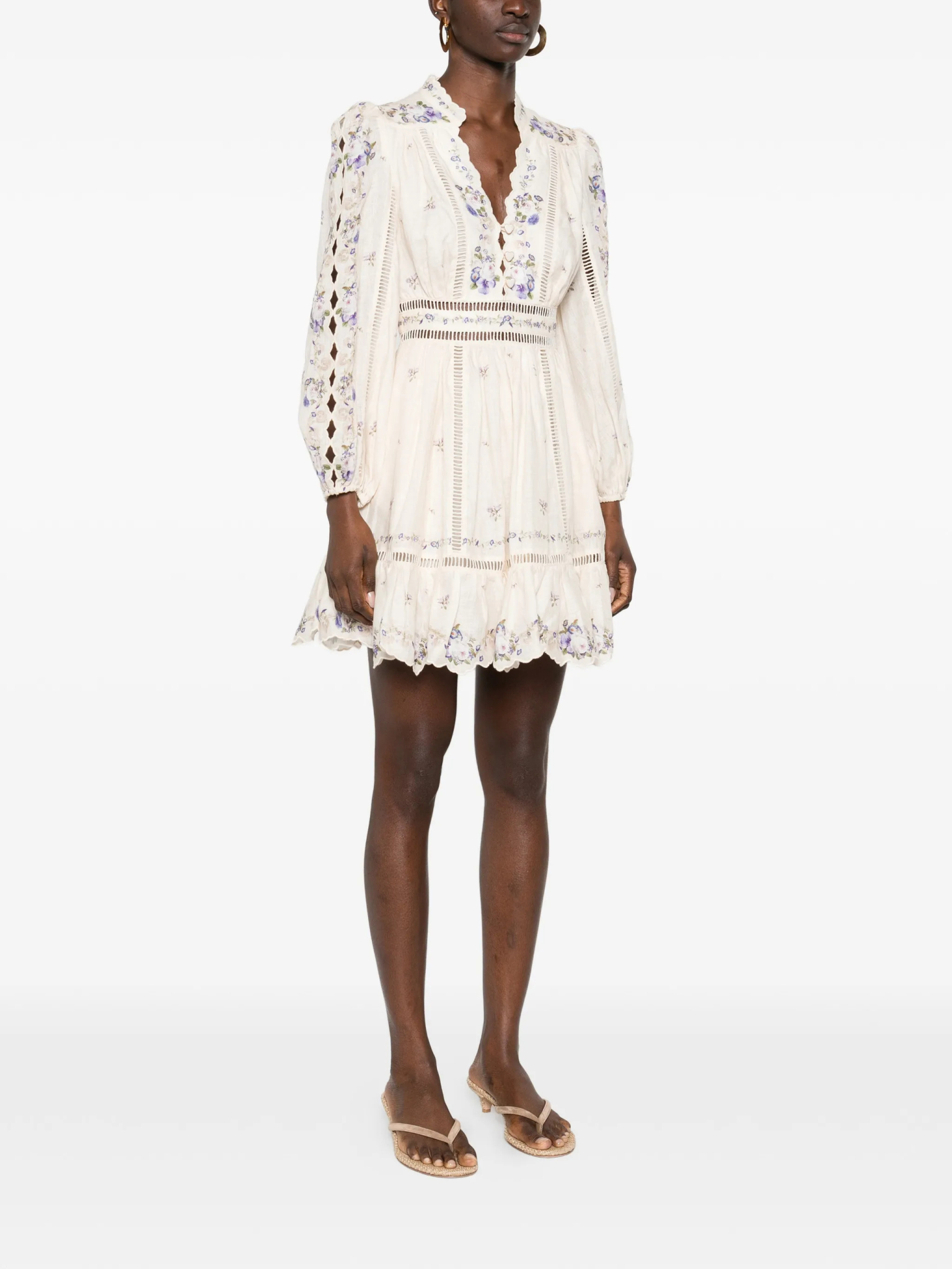 [Zimmermann] Long sleeve dress SS26 5376DRS264CPPR